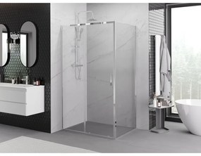 Mexen Exo, sprchovací kút s posuvnými dverami 150 x 100 cm, 6mm číre sklo, chrómový profil, 8151-150-100-01-00