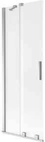 Mexen Velar, 2-krídlová posuvná vaňová zástena 70 x 150 cm, 8mm sklo námraza, chrómová, 896-070-000-31-01