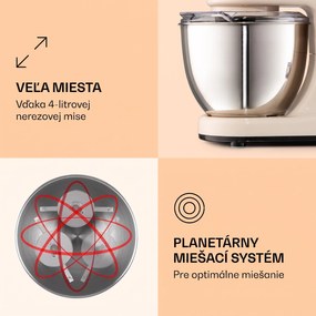 Klarstein Bella Mini, kuchynský robot, 1200 W, 6 stupňov, 4 l, pulzná funkcia, nehrdzavejúca oceľ