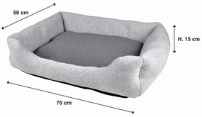 Svetlosivý pelech pre psa 70x58 cm Graphene – Love Story
