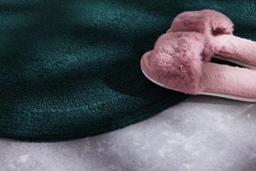 Kúpeľňový koberček Javo Cotton zelený ovál