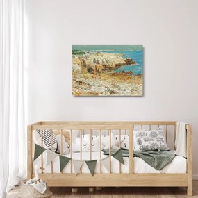 Sklenený obraz - Childe Hassam, A North East Headland, reprodukcia (70x50 cm)
