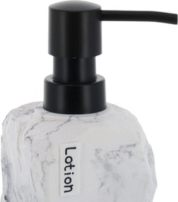 Sada kúpeľňových doplnkov Paola, biela/s čiernymi prvkami