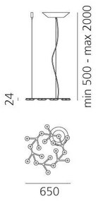 Artemide 1575050APP - LED Stmievateľný luster na lanku NET LED/43W/230V 3000K