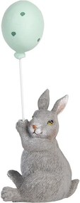 Dekorácia králik s modrým balónikom - 7*6*18 cm