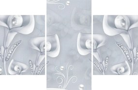 Obraz - Perlové kvety (90x60 cm)