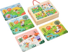 Vilac Drevené puzzle - 4 ročné obdobia
