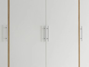 Šatníková skriňa Valencia, 206 cm, dub artisan/biela