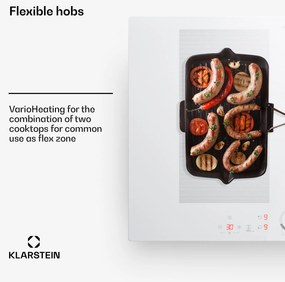 Klarstein Delicatessa 70 Flex, vstavaná indukčná varná doska, 4 zóny, 7000 W, sklokeramika