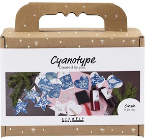 Kreatívna sada Kyanotypia darčekovej visačky