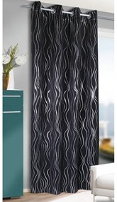 Čierny záves 135x245 cm Waves – Sehlbach
