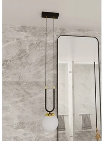 Luster na lanku GLAM 1xE14/10W/230V čierna