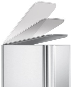 Nášľapný oceľový odpadkový kôš v matne striebornej farbe 5 l – simplehuman
