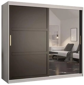 Skriňa Amiro 2 200 biely/čierny