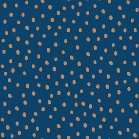 DEKORNIK Simple Irregular Dots Navy Blue - Tapeta