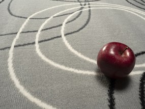 Alfa Carpets, Kusový koberec Circles grey, 80x150, šedá, chodba / predsieň
