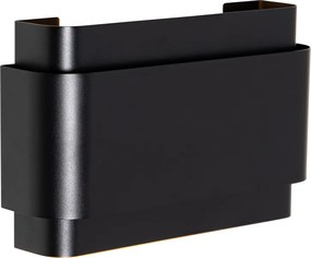 Priemyselná nástenná lampa čierna 2-svetlá - Coen