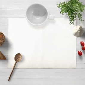 Biante Saténové prestieranie na stôl polyesterový Satén LUX-L052 Smotanovo biele 35x45 cm
