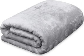 Flanelová deka Viktória 140x200 cm, strieborná