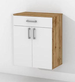 Nabytekmorava Kúpeľňová skrinka K24 farba korpusu: Dub sonoma tmavý, farba dvierok: Dub sonoma tmavý