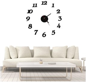 KIK Nástěnné hodiny černé 12 hodin