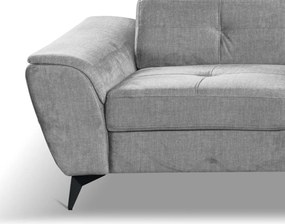 Rohová sedacia súprava Sergio, svetlo šedá látka, pravý roh