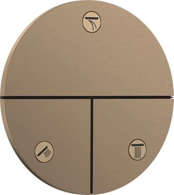 Hansgrohe ShowerSelect Comfort S, ventil pod omietku pre 3 spotrebiče, kartáčovaný bronz, HAN-15558140