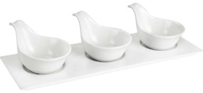 Lamart LT9218 4 dielna servírovacia sada misiek Dine, 34 x 12 cm