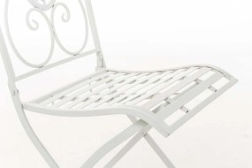 Súprava kovových stoličiek a stola Aldeano (SET 2+1) - Biela