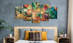 Artgeist Obraz - Colourful Waves Veľkosť: 100x50, Verzia: Standard