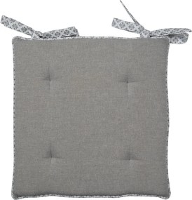Šedý bavlnený podsedák s výplňou a srdiečkom Lovely Heart - 40*40*4 cm