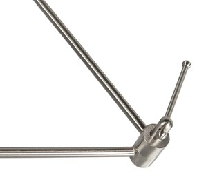 Oceľové závesné svietidlo s tienidlom 35 cm svetlosivá nastaviteľná 2-svetlo - Blitz