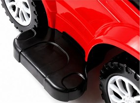 LEAN CARS Jazdítko s tlačnou rukoväťou 614W, červené