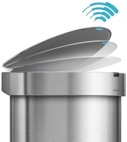 Bezdotykový odpadkový kôš z nerezovej ocele 45 l - simplehuman