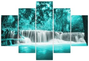 Obraz - Modrý vodopád (150x105 cm)