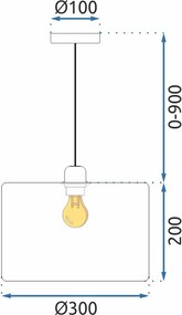 Toolight Toolight, kovové závesné svietidlo 1xE27 APP1015-1CP, chrómová, OSW-04542