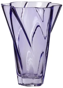 Fialová sklenená ručne vyrobená váza (výška 18 cm) Bloom – Hübsch