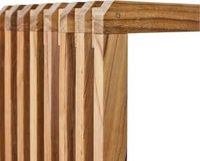 Prírodná drevená teaková lamelová lavica Slatted XL - 180*27*35 cm