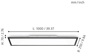 Eglo 75565 - LED Stmievateľný panel BOTAZZO LED/25W/230V 2700-5000K + DO