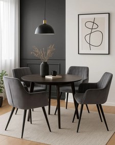 Stolička Apple Velvet sivá