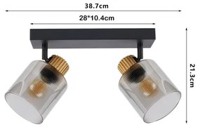 Brilagi - Bodové svietidlo HYGGE 3xE14/15W/230V čierna/dymová