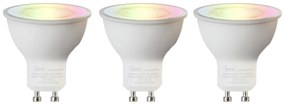 Sada 3 inteligentných žiaroviek GU10 RGBW LED 5W 350 lm 2200-4000K