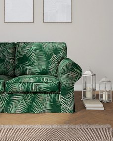 Poťah na sedačku Ektorp (rozkladacia, pre 2 osoby) NOVÝ MODEL 2012 farba produktu zelená látka zamatová, vzorované