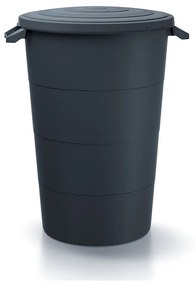 Záhradná plastová nádoba s úchytmi, 120 l, antracit