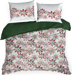 VIANOČNÉ RENFORCÉ OBLIEČKY STELLA 200X220 CM, 2 KS 70X80 CM VZOROVANÉ