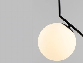 Toolight Toolight, stropná lampa sklenená guľa G107-1W, čierna-biela, OSW-09732