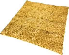 Podsedák na stoličky Chenille Cross 40x40 cm, žltý%