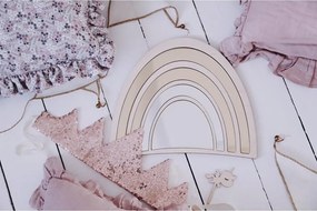 Zrkadlo dúha do detskej izby – akrylové zrkadlo z dreva 29x25 cm