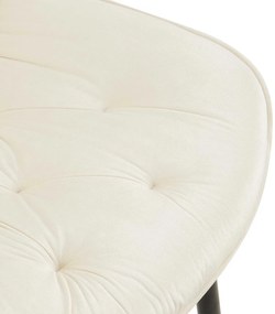 Jedálenská stolička Wallace - zamat - Krémová