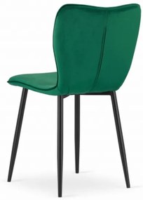 Zamatová jedálenská stolička RIO zelená